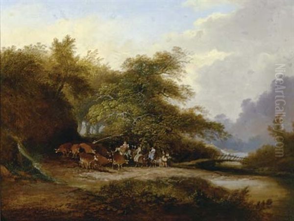 View Of The Upper Part Of The Plym Oil Painting by John Haynes-Williams