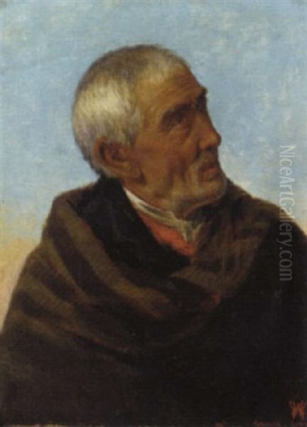 A Spanish Beggar, Granada Oil Painting by John Haynes-Williams