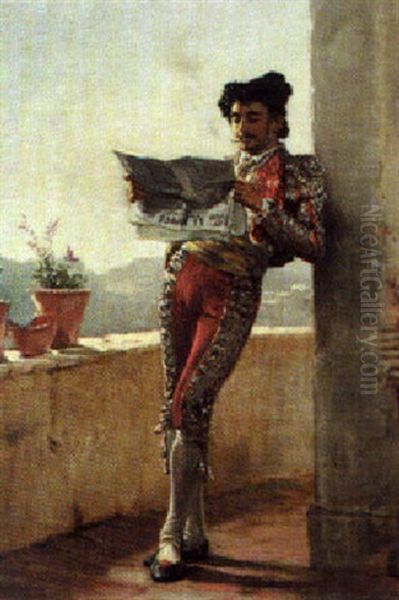 A Spanish Matador Oil Painting by John Haynes-Williams