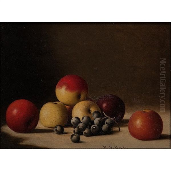 Still Life With Grapes And Apples Oil Painting by Barton S. Hays