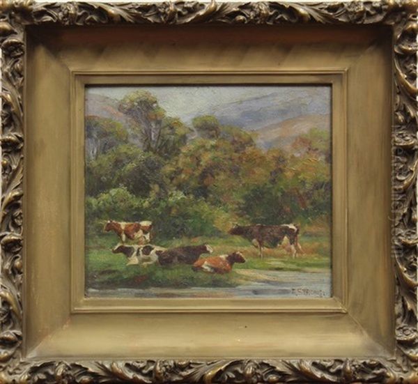 Grazing Cattle Oil Painting by George Arthur Hays