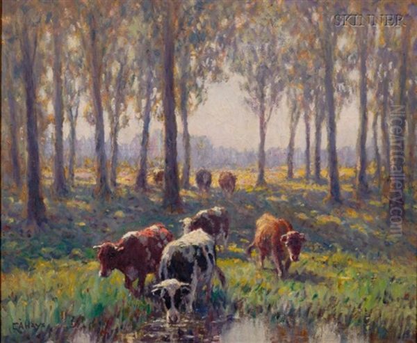 Watering Place Oil Painting by George Arthur Hays