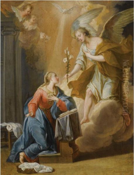 The Annunciation Oil Painting by Nicolo Bambini