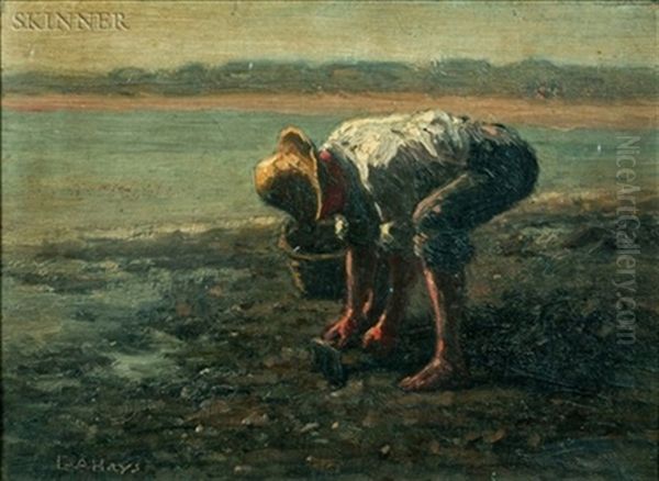 Clam Digger Oil Painting by George Arthur Hays