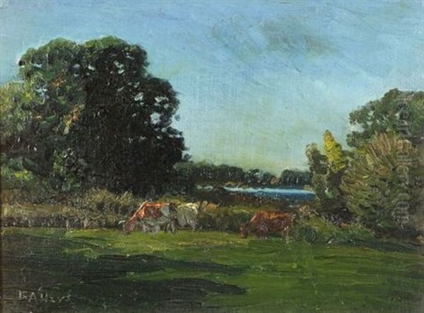 Eden Park Pond, Rhode Island Oil Painting by George Arthur Hays