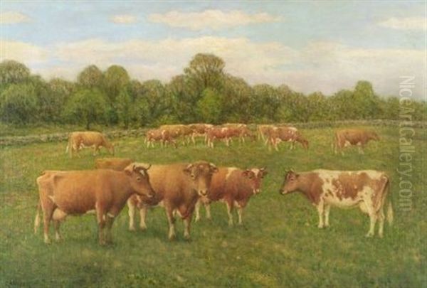 At Pasture Oil Painting by George Arthur Hays