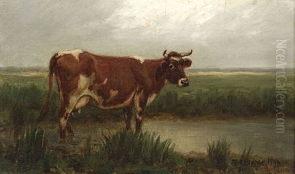 Bovine Portrait Oil Painting by George Arthur Hays