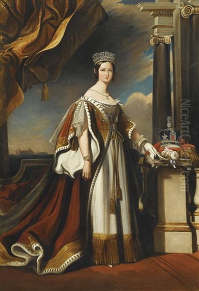 Portrait De La Reine Victoria Oil Painting by George Hayter