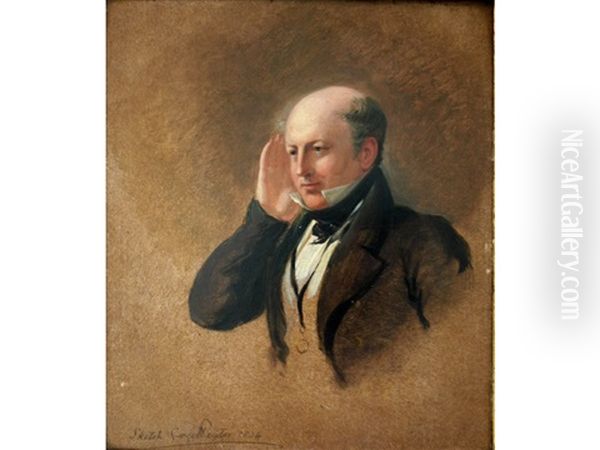 Portrait Of Thomas Bish Esq., Mp For Leominster Oil Painting by George Hayter