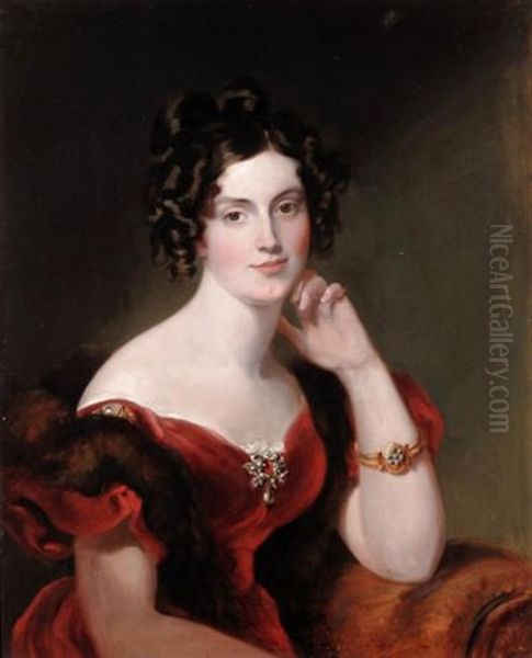 Portrait Of Lady Elizabeth Harcourt Oil Painting by George Hayter