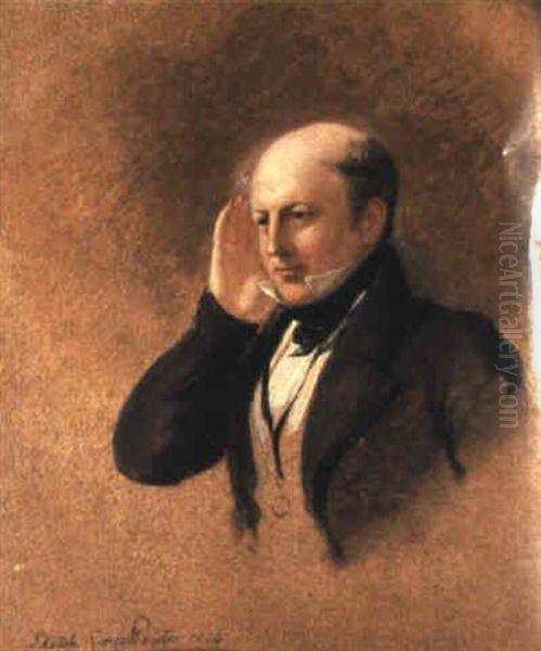 Portrait Of Thomas Bish Esqr. M. P. For Leominster Oil Painting by George Hayter