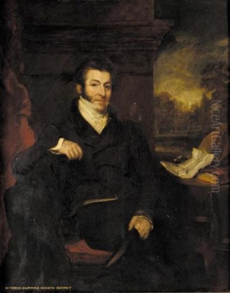 Portrait Of Sir Thomas Dalrymple Hesketh, 3rd Bt. Oil Painting by John Hayter