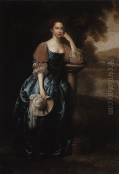 Portrait Of A Lady Oil Painting by Edward Haytley