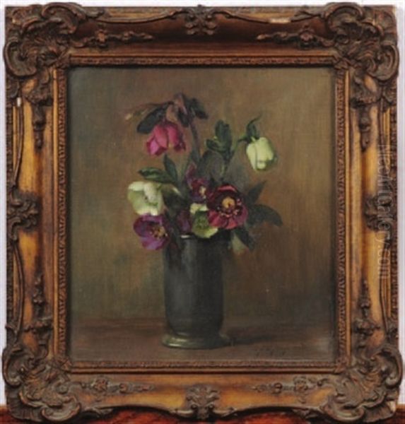 Hellebore Oil Painting by Alfred Frederick William Hayward