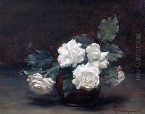 White Roses Oil Painting by Alfred Frederick William Hayward