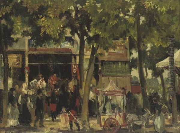 A Fete At Tours Oil Painting by Alfred Frederick William Hayward