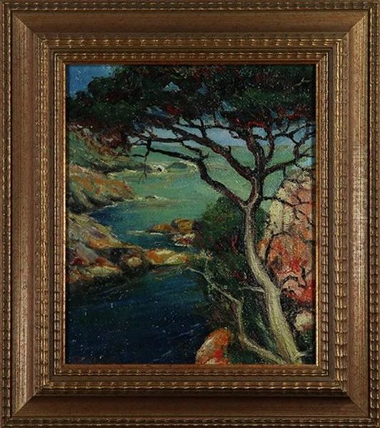 California Coast Oil Painting by Arthur Merton Hazard