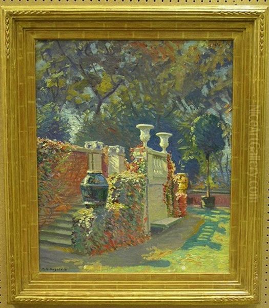 The Garden Stairs Oil Painting by Arthur Merton Hazard