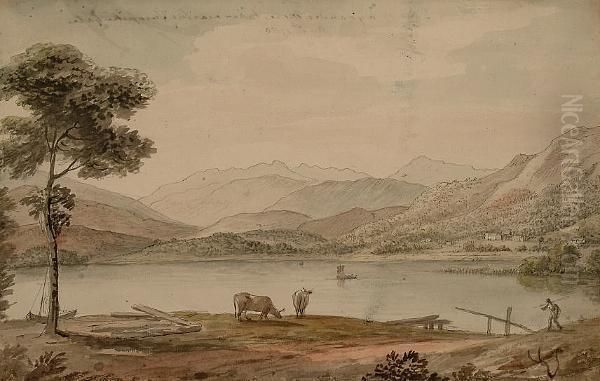 View Of The West Side Of Windermere Oil Painting by Coplestone Warre Bampfylde