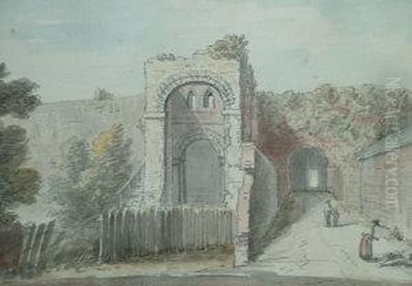 Figures By A Ruin Oil Painting by Coplestone Warre Bampfylde