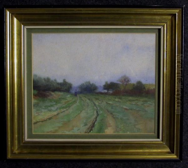 Kempisch Zicht Met Veldweg Oil Painting by Paul Bamps