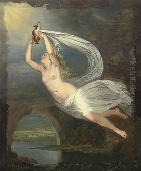 Iris Carrying The Water Of The River Styx To Olympus For The Gods To Swear By Oil Painting by Guy Head