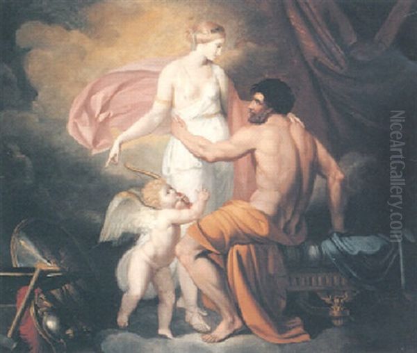 Venus And Mars In Vulcan's Chamber Oil Painting by Guy Head