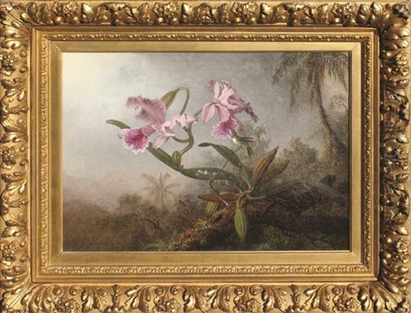 Iris Oil Painting by Martin Johnson Heade