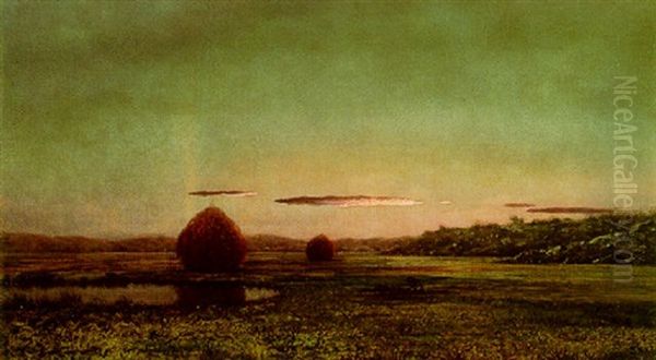 Marshes Oil Painting by Martin Johnson Heade