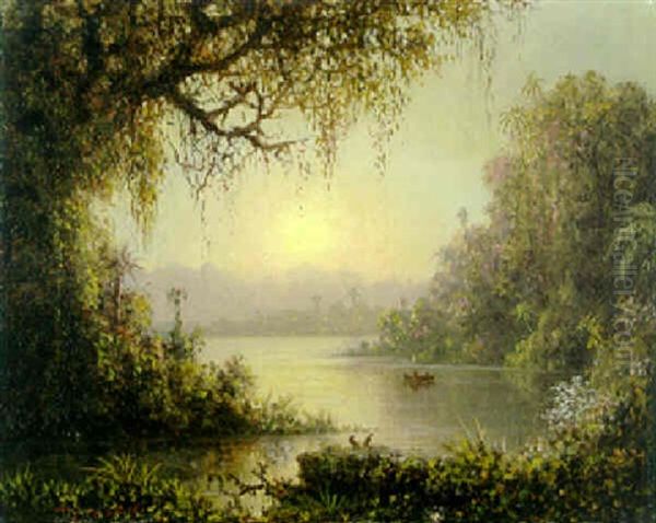 Southern Landscape Oil Painting by Martin Johnson Heade