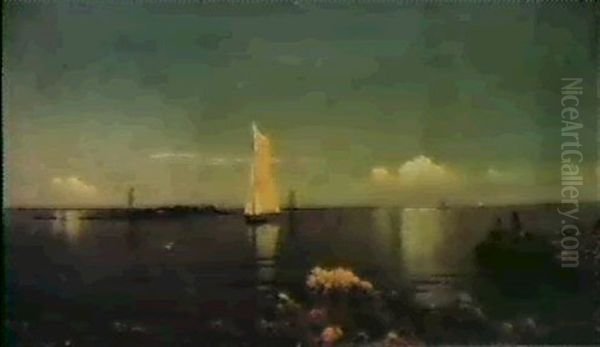 Boston Harbor Oil Painting by Martin Johnson Heade