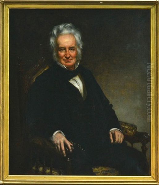 Portrait Of Rhode Island Governor And Us Senator John Brown Francis (1791-1864) Oil Painting by George Peter Alexander Healy