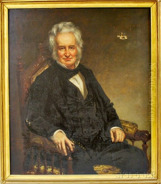 Portrait Of John Brown Francis Oil Painting by George Peter Alexander Healy