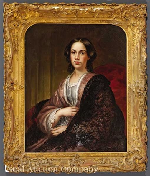 Portrait Of A Lady Oil Painting by George Peter Alexander Healy