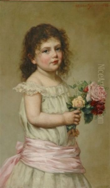 Marie De Mare Oil Painting by George Peter Alexander Healy