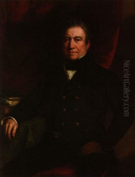 Joseph Hume Oil Painting by George Peter Alexander Healy