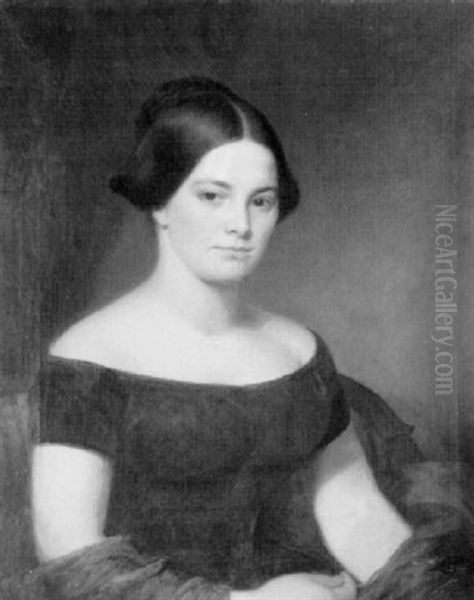 Portrait Of Mrs. Warren Oil Painting by George Peter Alexander Healy