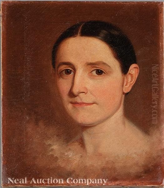 Portrait Of A Southern Lady Oil Painting by Thomas Cantwell Healy