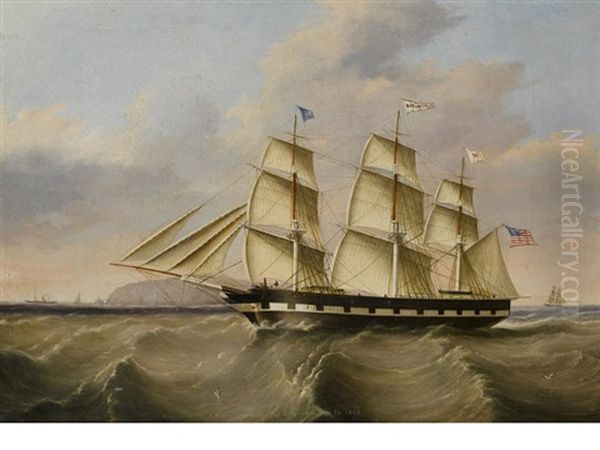 The Packet Ship Katahdin Of The Merchant's Line Oil Painting by Joseph Heard