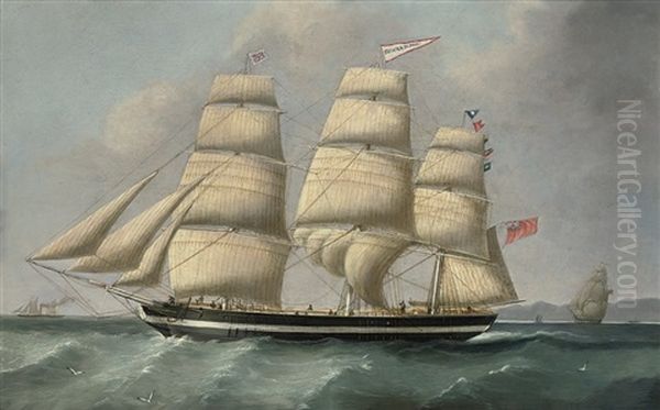 The Three-masted Merchantman Eleanor Dixon Calling For A Pilot Off Anglesey Oil Painting by Joseph Heard