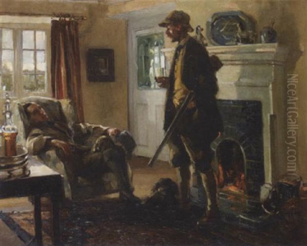 Sporting Stories Oil Painting by Frank Gascoigne Heath