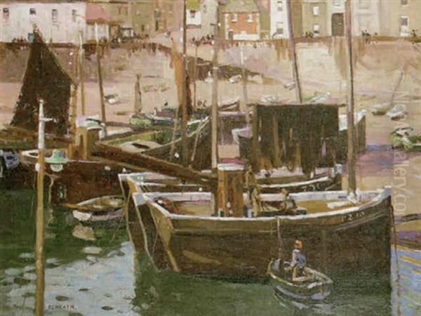 Mousehole Oil Painting by Frank Gascoigne Heath