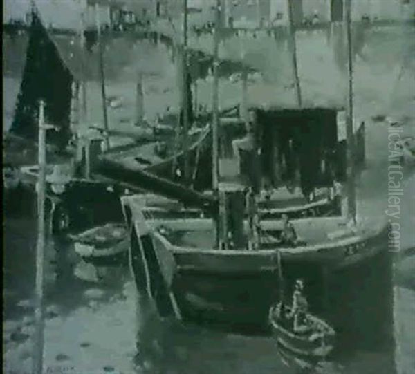 Mousehole Oil Painting by Frank Gascoigne Heath