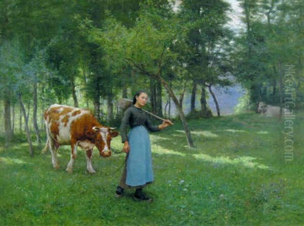 French Farm Girl by Charles Heberer