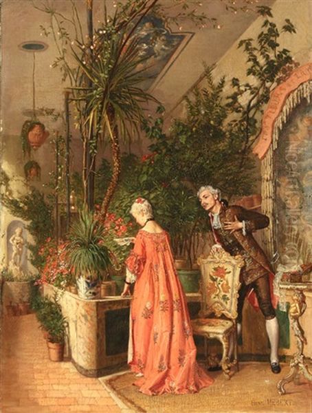 The Suitor Oil Painting by Henri Hebert