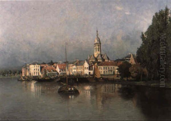 Gezicht Op Temse Oil Painting by Hendrick van der Hecht