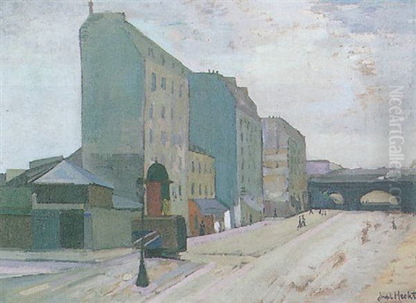 Une Rue A Paris by Joseph Hecht