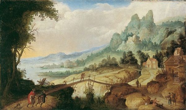 Weite Gebirgslandschaft Oil Painting by Claes Dircksz van der Heck