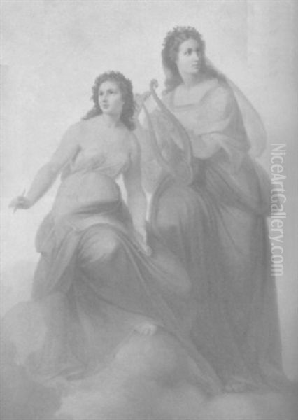 Die Musen Kalliope Und Polyhymnia by Wilhelm Emil Robert Heck