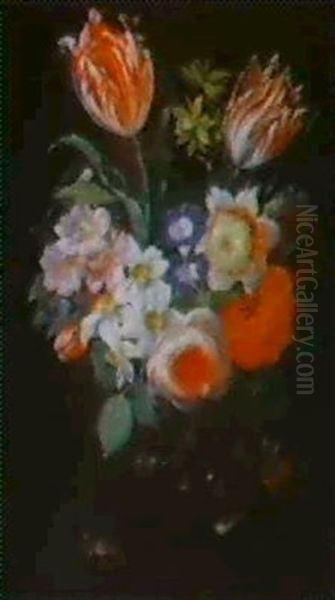 Blumenstilleben Oil Painting by Jan van den Hecke the Elder